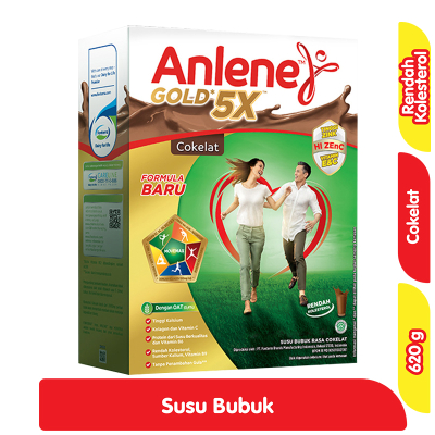 

Anlene Gold 5X Susu Bubuk Dewasa Cokelat 620 g - Tulang, Sendi & Otot