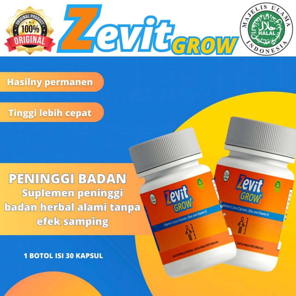 Zevit grow peninggi badan ori / zevit peninggi badan