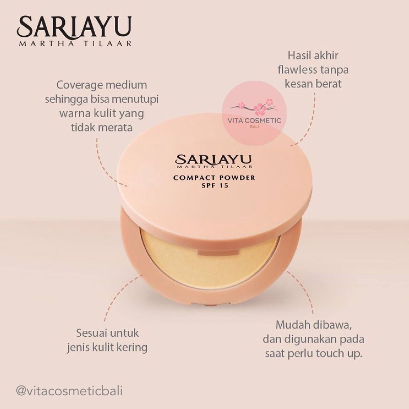 Sariayu Compact Powder SPF 15 - Kuning Langsat 15gr Kuning Pengantin Bedak Padat