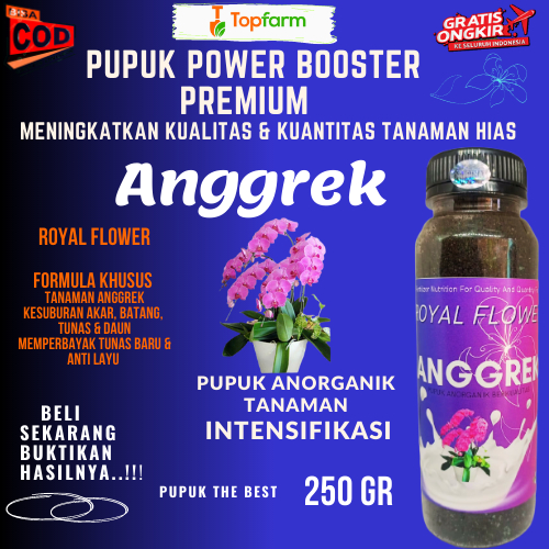 Pupuk Anggrek / Pupuk Anggrek Cepat Berbunga / Pupuk Royal Flower 250 GR / Pupuk Anggrek Agar Subur 