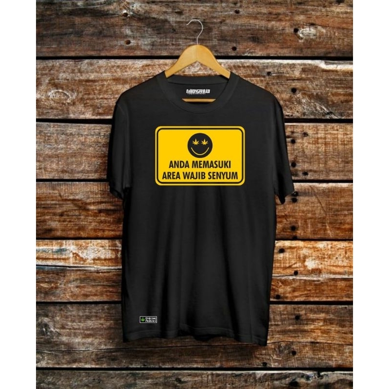 Casav420 // KAOS DISTRO PRIA // AREA WAJIB SENYUM // KAOS GANJA420.