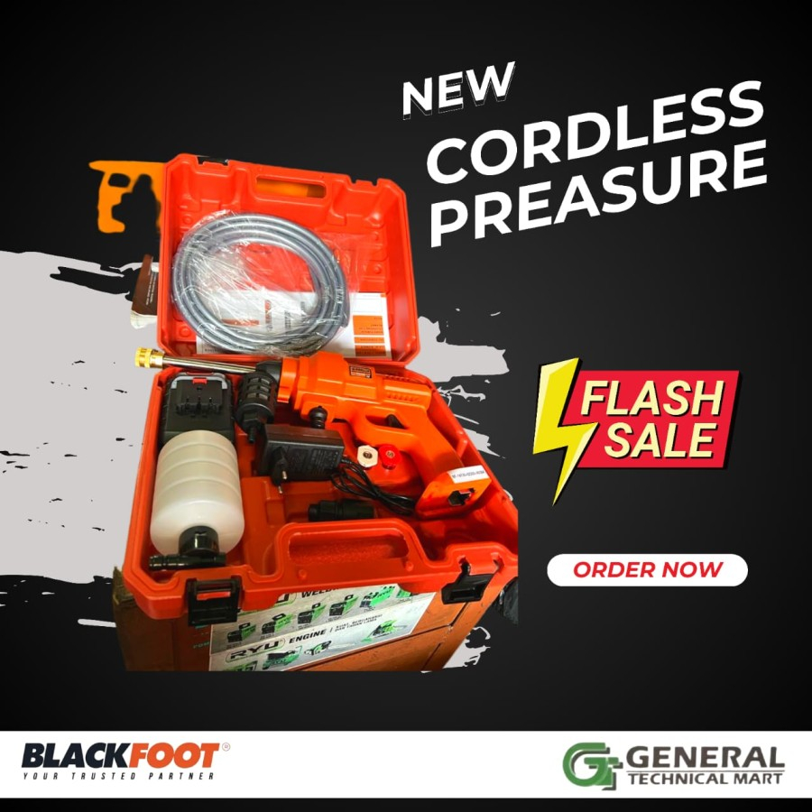 Mesin Steam Mobil Motor Baterai Blackfoot / Cordless Pressure Washer