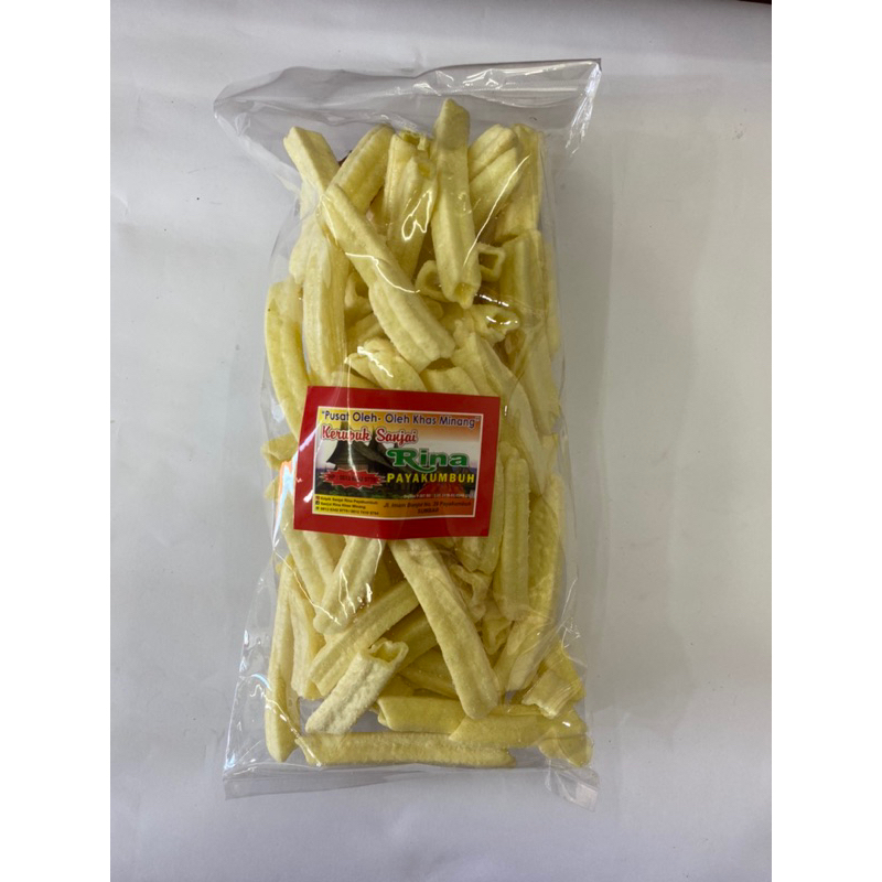 

KERIPIK KERUPUK STIK KENTANG SANJAI RINA PAYAKUMBUH SUMATERA BARAT