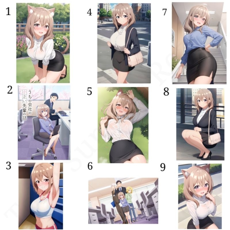 Poster Uchi No Kaisha No Chiisai My Tiny Senpai Shiori Katase Lukisan Dinding Wallpaper Hiasan Tembo