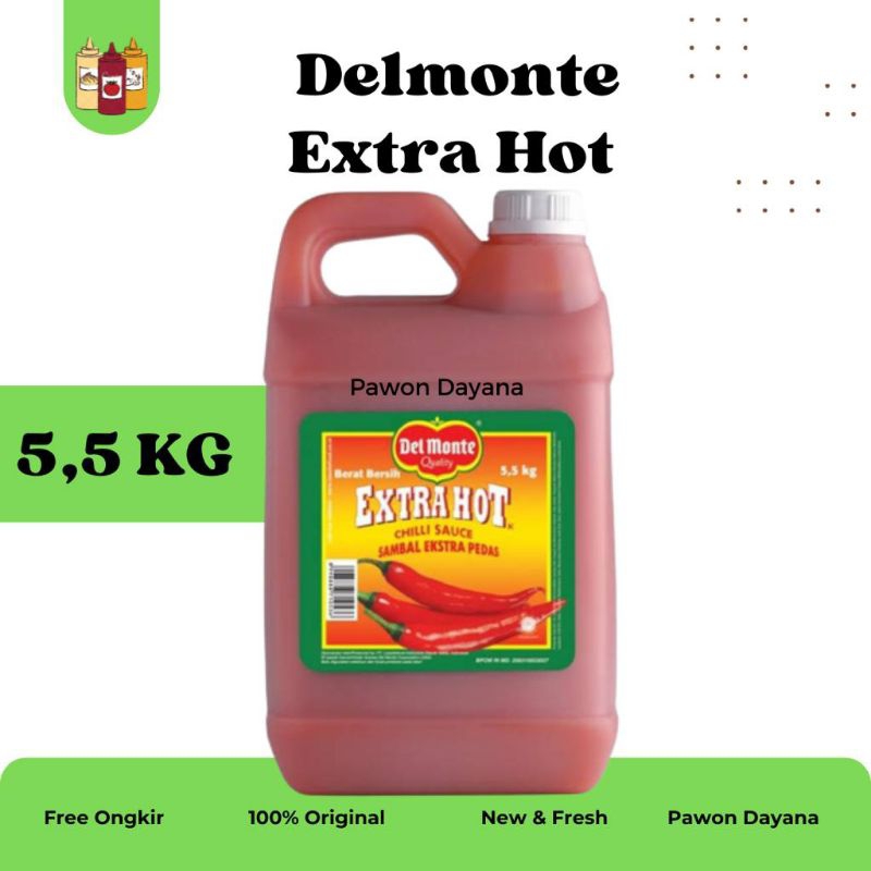 

Delmonte Extra Hot Jerigen / Saus Sambal Extra Hot Delmonte Derigen / Saus Sambal Galon