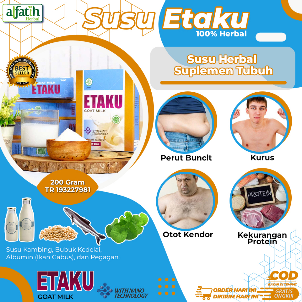 Susu Kambing Segar Kaya Akan Nutrisi Suplemen Peninggi Badan Gym Otot Pria Wanita Pembentuk Masa Oto