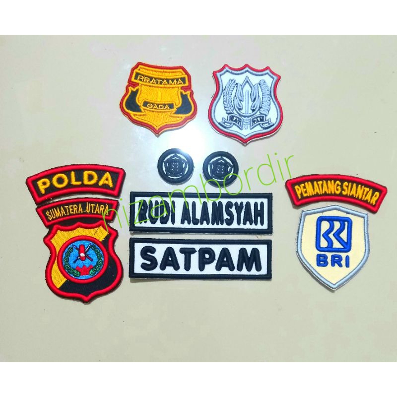 TIMBUL 3D FULL EMBLEM SATPAM/ATRIBUT BORDIR TIMBUL
