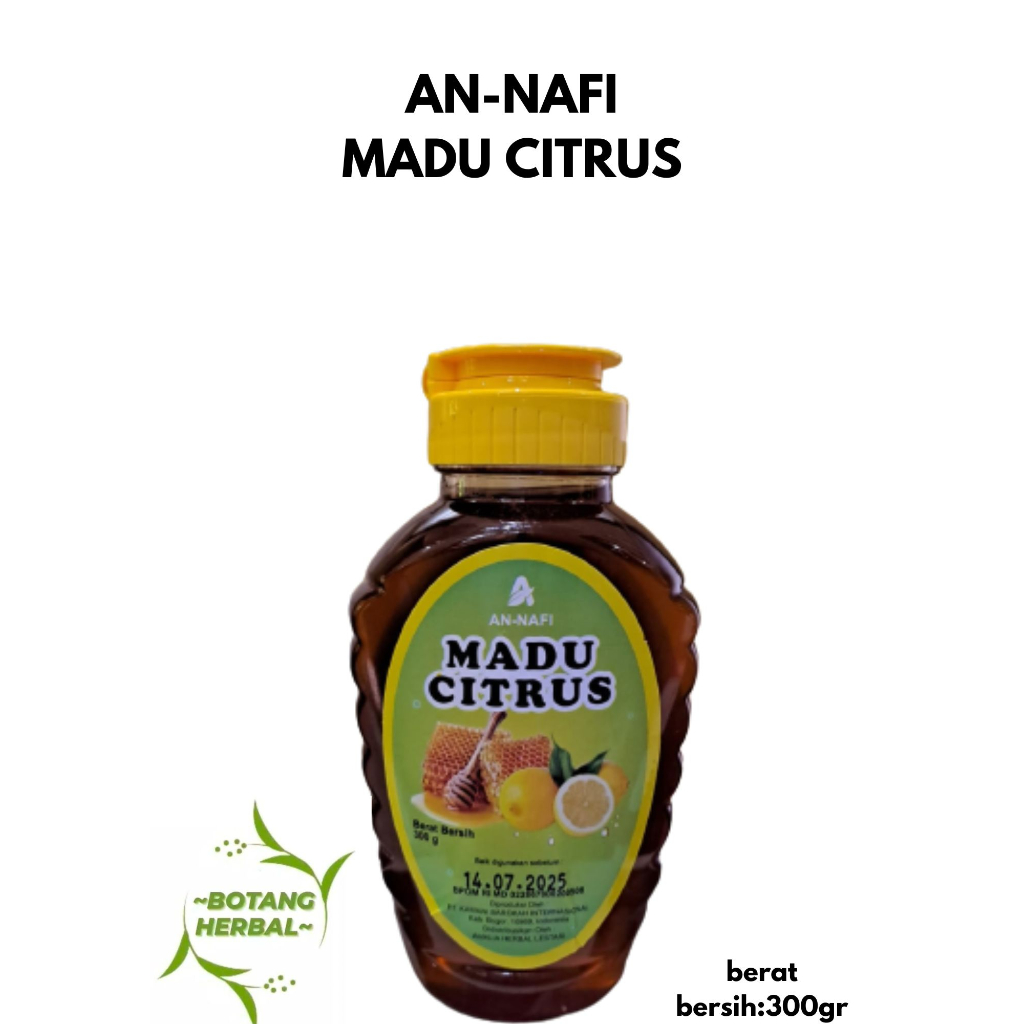 

AN-NAFI MADU CITRUS/100% MADU CITRUS/HALAL DAN MURNI BERAT BERSIH 300GR