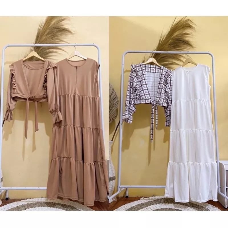 [COD] AIRA DRESS SET ROMPI & INNER by hijabnyakitaByDARA