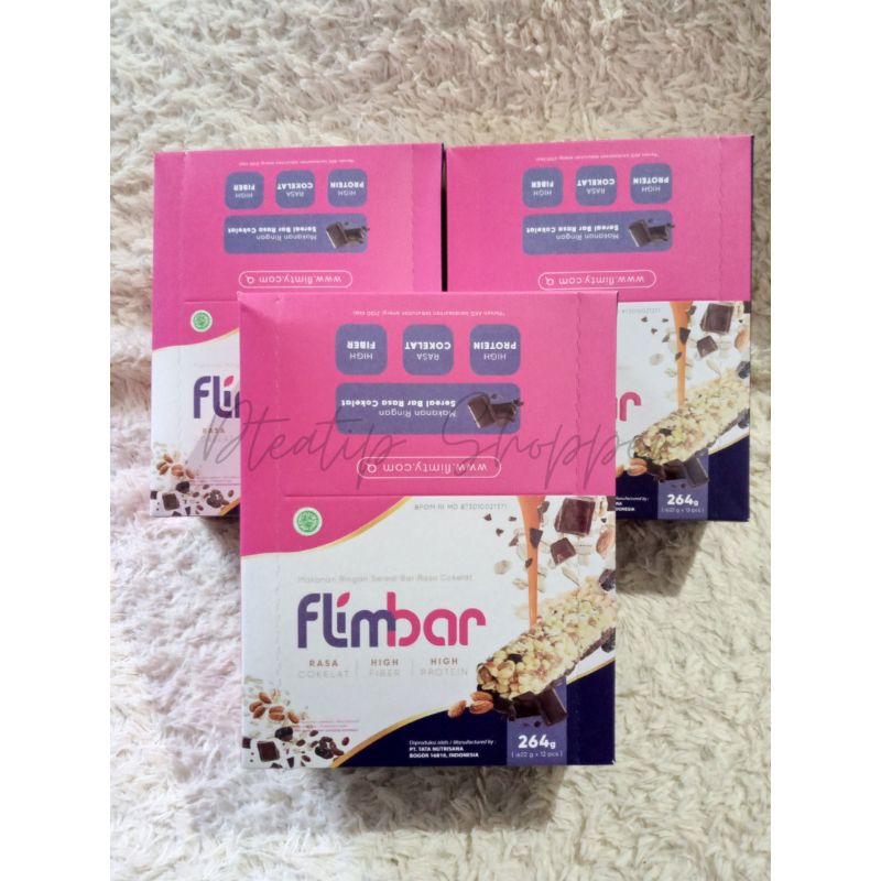 

Flimbar by Flimty (Snack Sehat rasa Coklat) - 1box isi 12bar