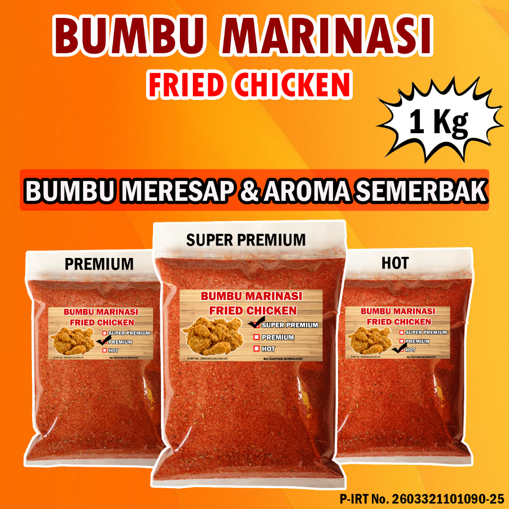 

BUMBU MARINASI FRIED CHICKEN 1 KG / TEPUNG BIANG AYAM KENTUCKY by DAPOER SUMEDANG