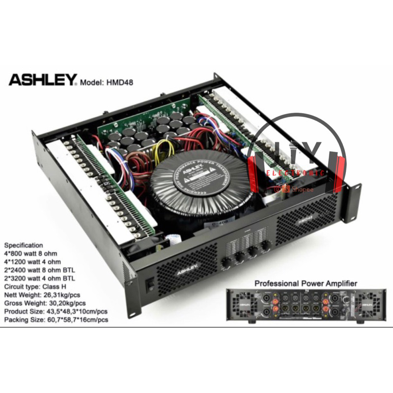 Power Ashley 4 Channel HMD48 HMD 48 HMD-48 Original