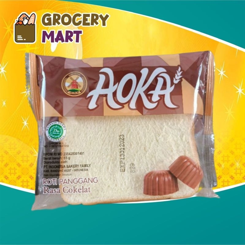 

Roti AOKA Roti Panggang Rasa Cokelat 1Pcs