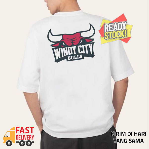 Windy City Bulls Tshirt Casual 100% Cotton