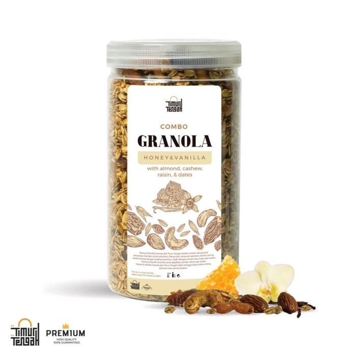 

Timur Tengah Granola 500 gr Sereal Makanan Sehat Blueberry/Coklat/Vanilla