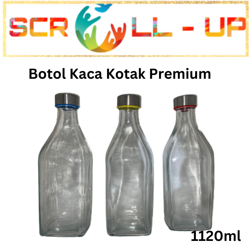 Botol kaca 1000ml - botol juice kopi Serbaguna