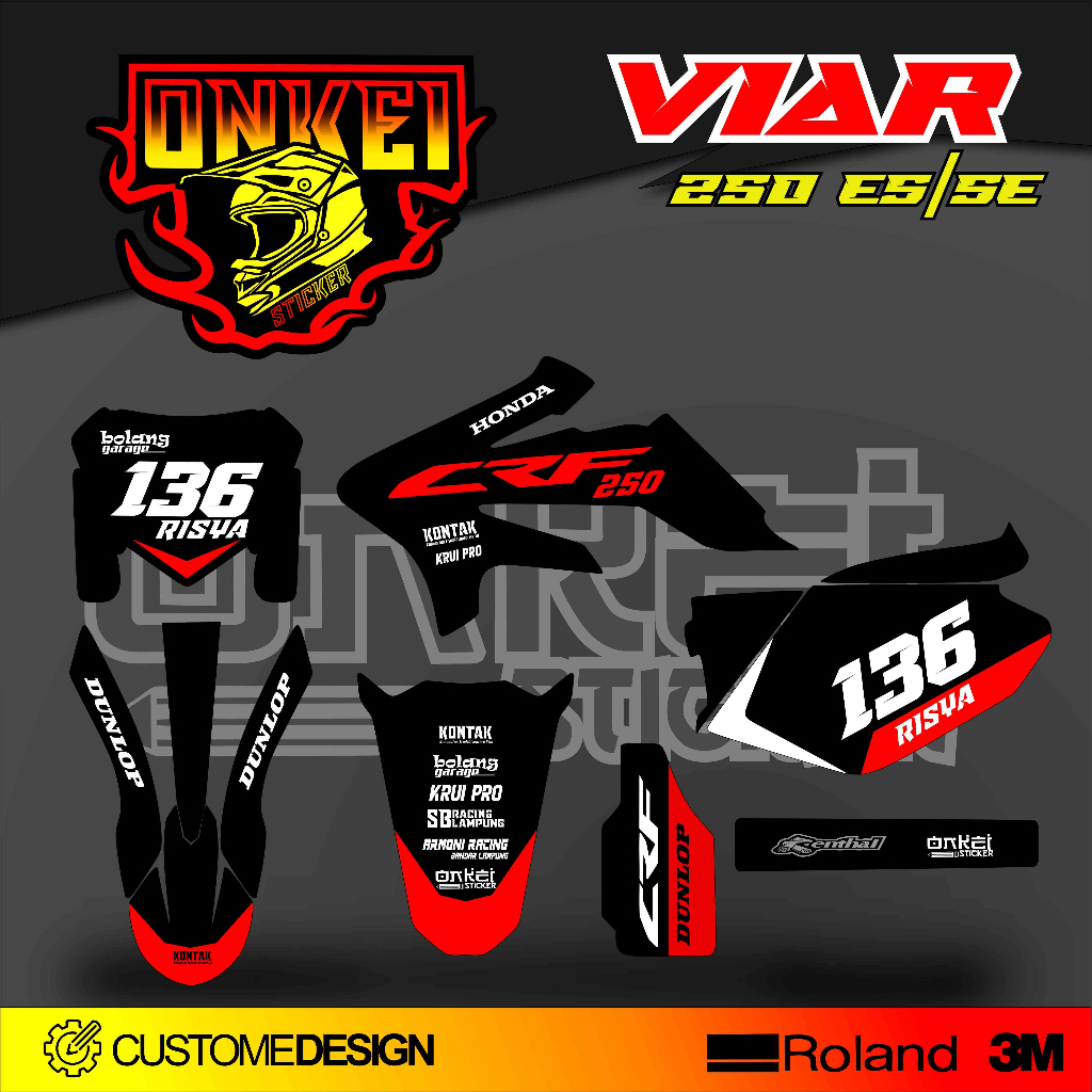 DECAL STICKER VIAR 250 SE/ES SV2