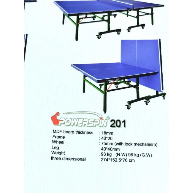 MEJA PINGPONG TENIS MEJA POWER SPIN 201
