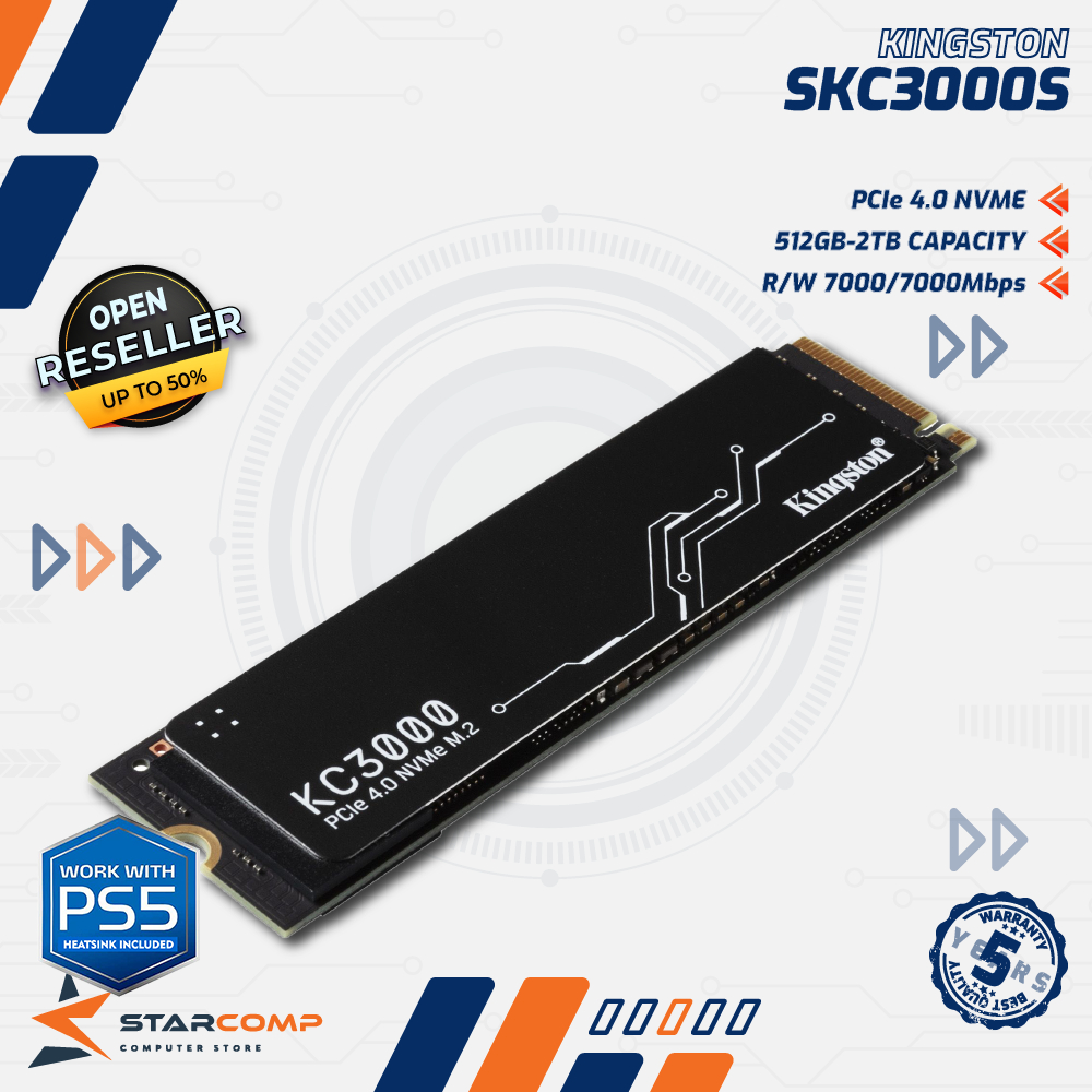 Kingston KC3000 SSD 512GB I 1TB I 2TB M.2 2280 NVMe PCIe Gen 4x4