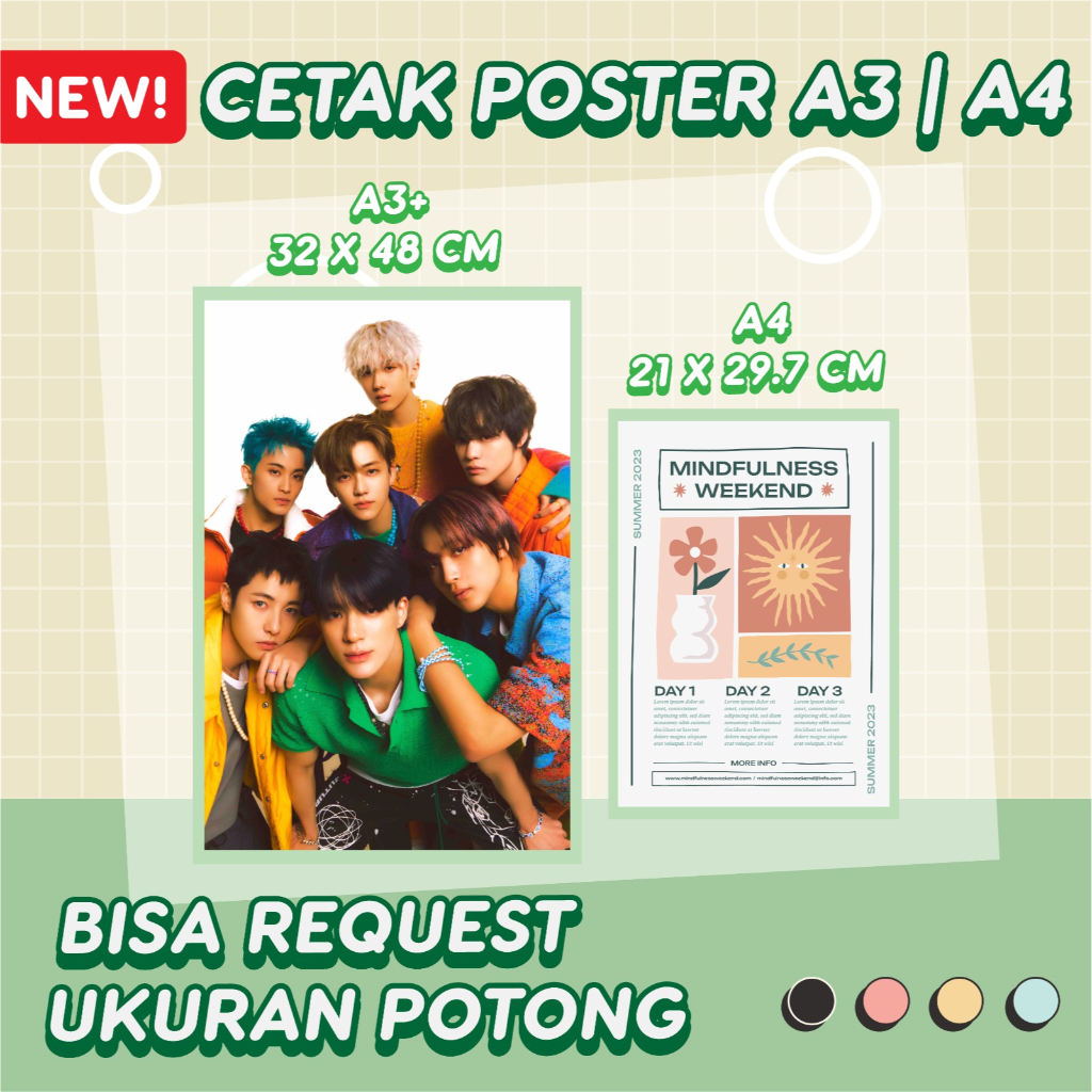 

Cetak Poster Custom A3 1 Sisi Dinding Aesthetic Kamar One Piece NCT Anime A4 2 Sisi