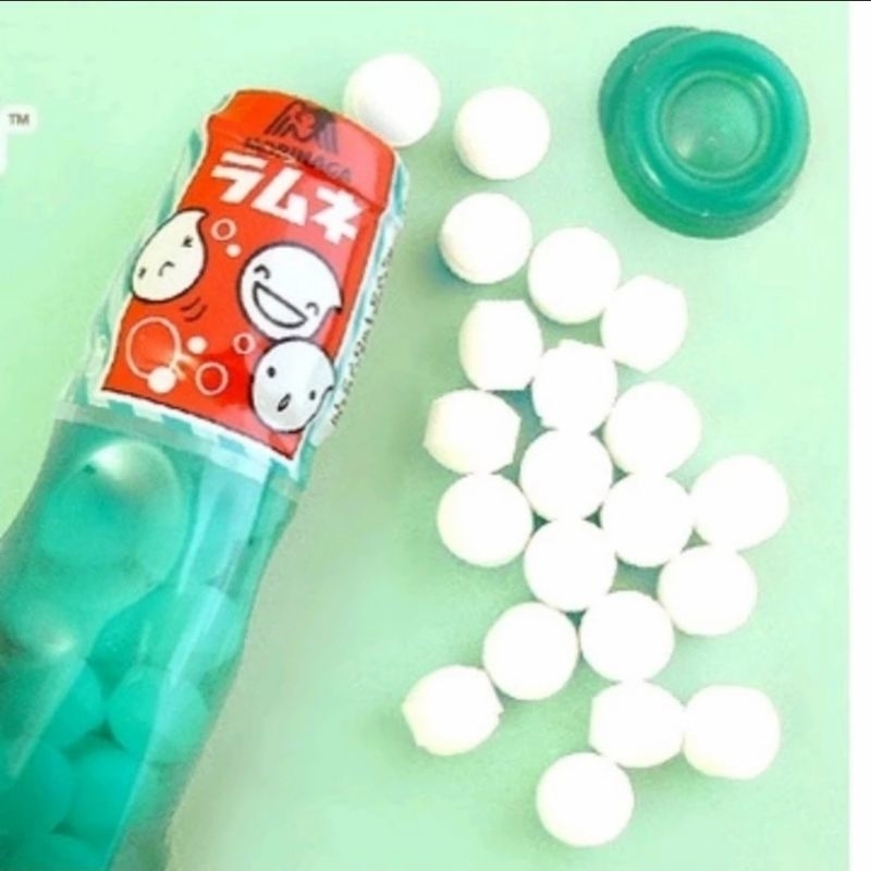 Japan Morinaga Ramune Soda Candy Bottle Permen Soda Jepang Botol Unik
