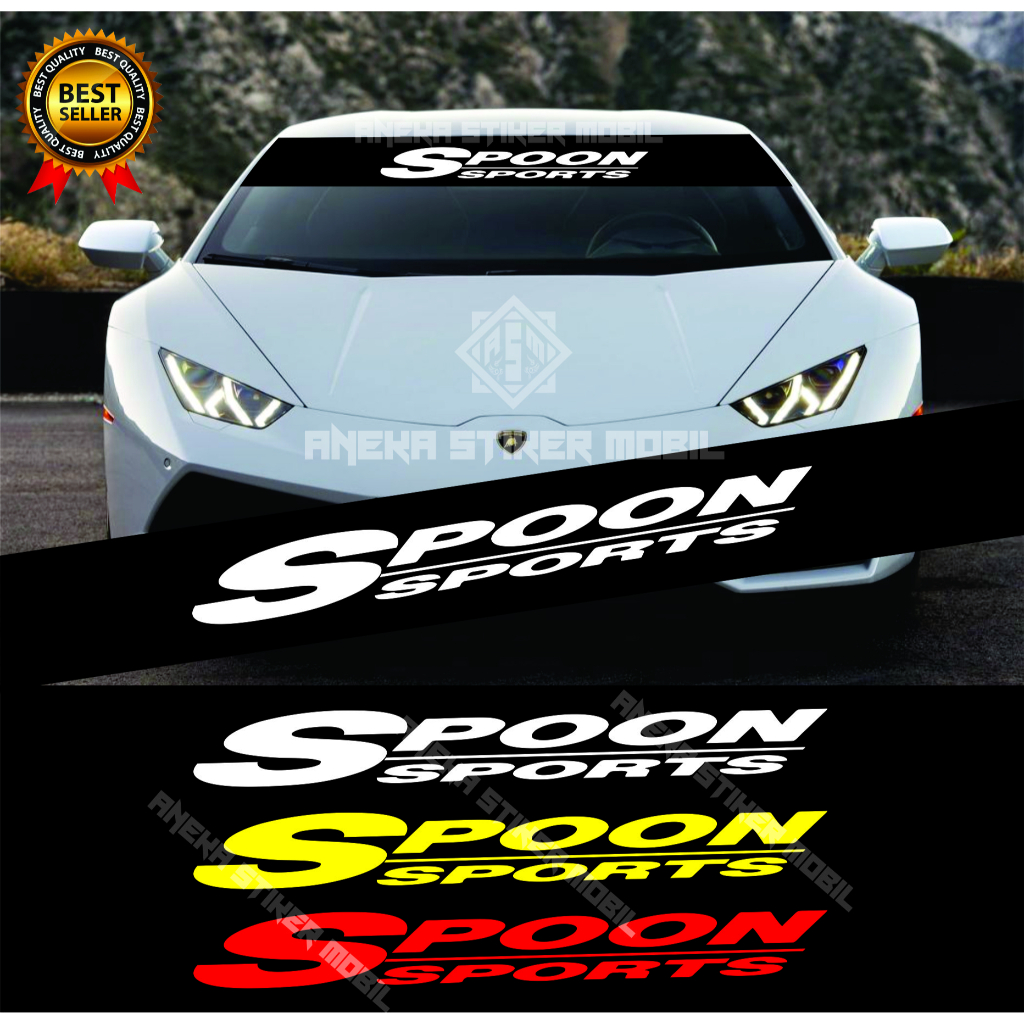 Stiker Spoon Sport Sticker Kaca Mobil Model Spoon Sport