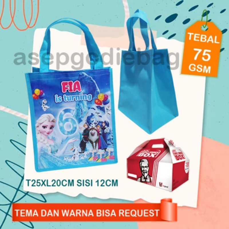 

suvenir tas ultah tema frozen custom
