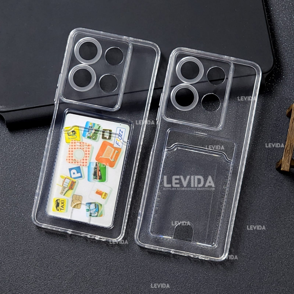 Infinix Note 30 Infinix Note 30 Pro Card Case Clear / Slot Kartu Bening Case Infinix Note 30 Infinix