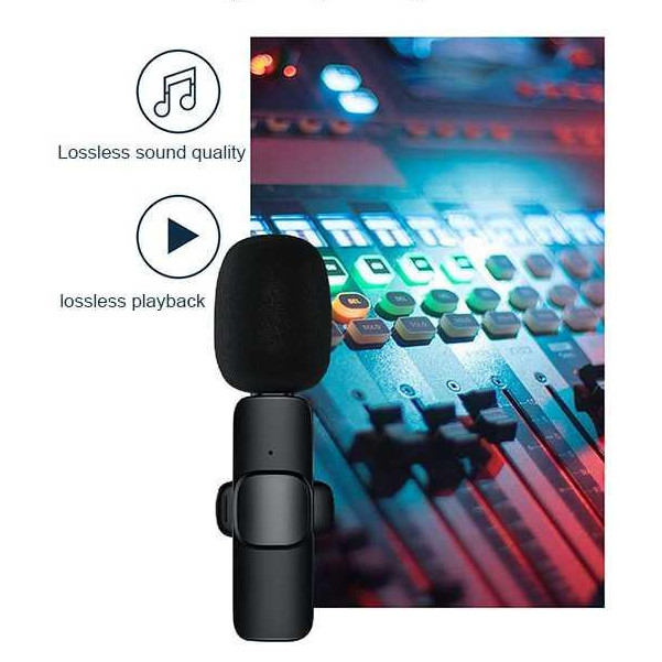 Mikrofon Clip On Mic HP Wireless Bluetooth Redam Suara Bising 1 PCS