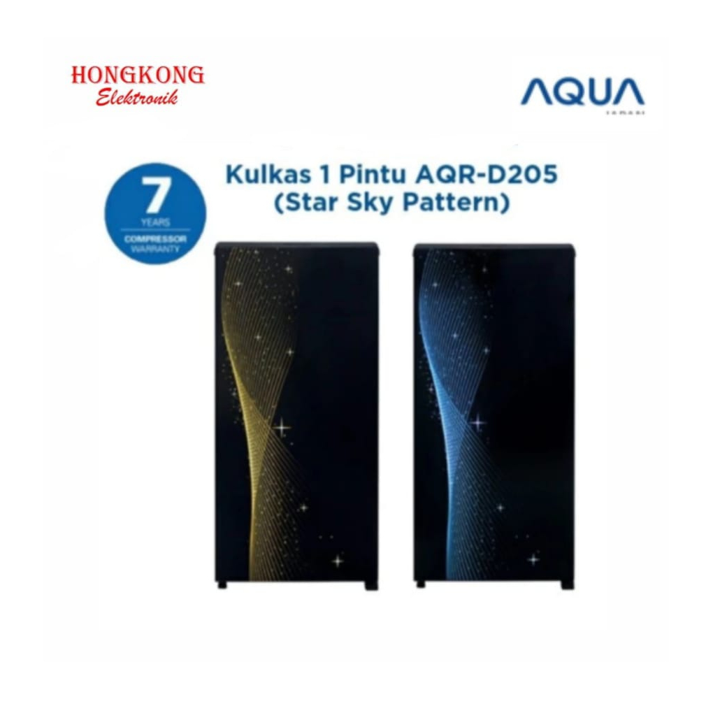 KULKAS AQUA 1 PINTU AQR-D205 165L AQR D 205 MSB MSG - AQR-D205 MSG