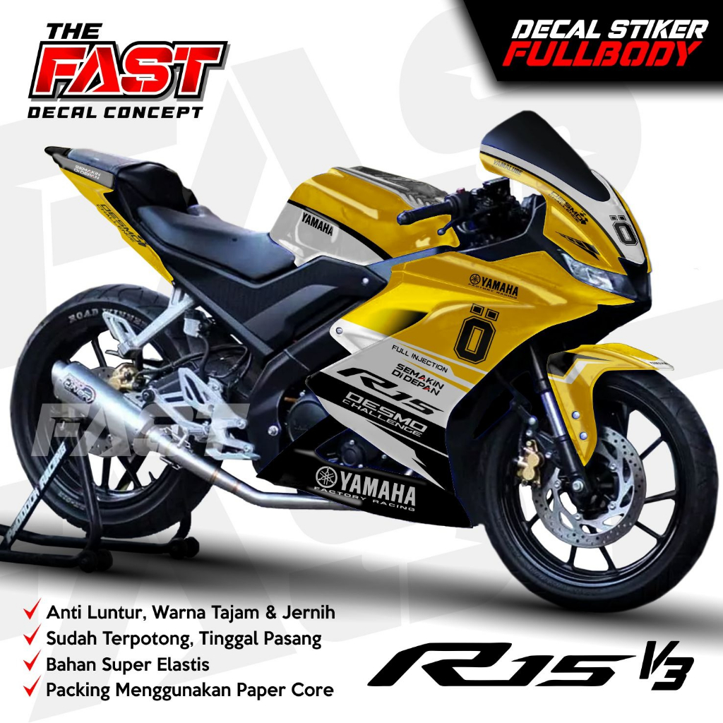 RK BISA COD_Decal R15 V3 Full Body Stiker R15 V3 Full Body Dekal R15 V3 Ohlins Variasi Stiker R15 V3