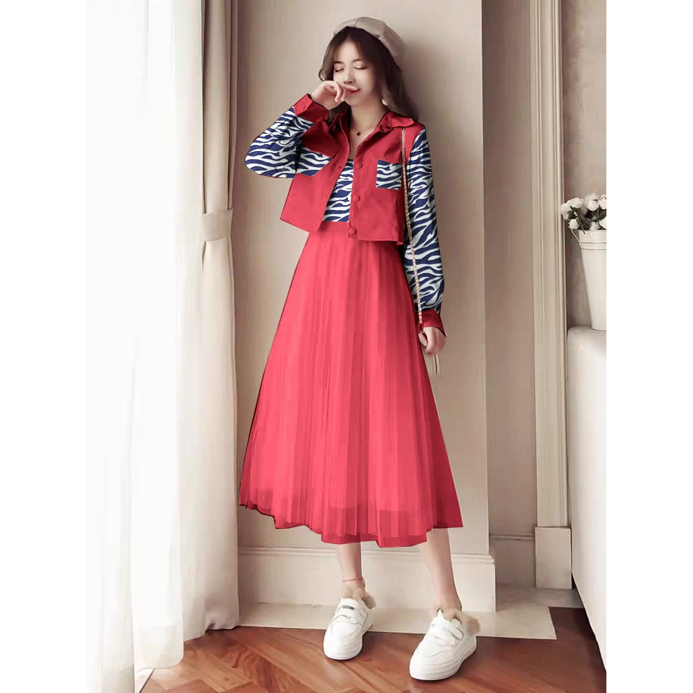 FWG - STELAN ZEMIMA 2IN1 / SETELAN WANITA KEKINIAN / SETELAN / ONE SET WANITA / BAJU WANITA / SET