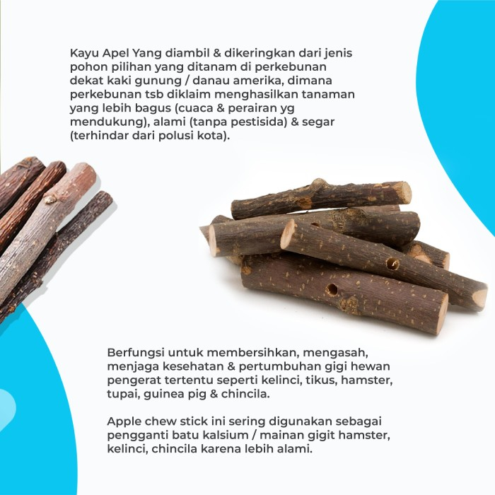 ADEWAP GLIDER Apple Orchard Chew Stick Gigitan Kayu Apel Sugar Glider