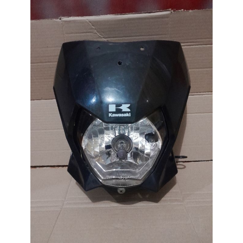 Batok lampu depan set speedometer kilometer Klx Bf original copotan cover batok replektor lampu depa