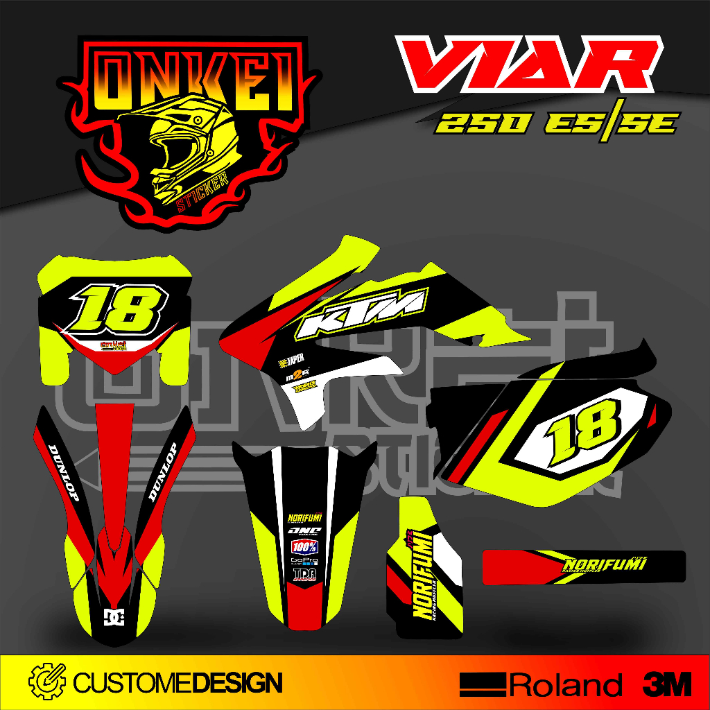 DECAL STICKER VIAR 250 SE/ES SV8