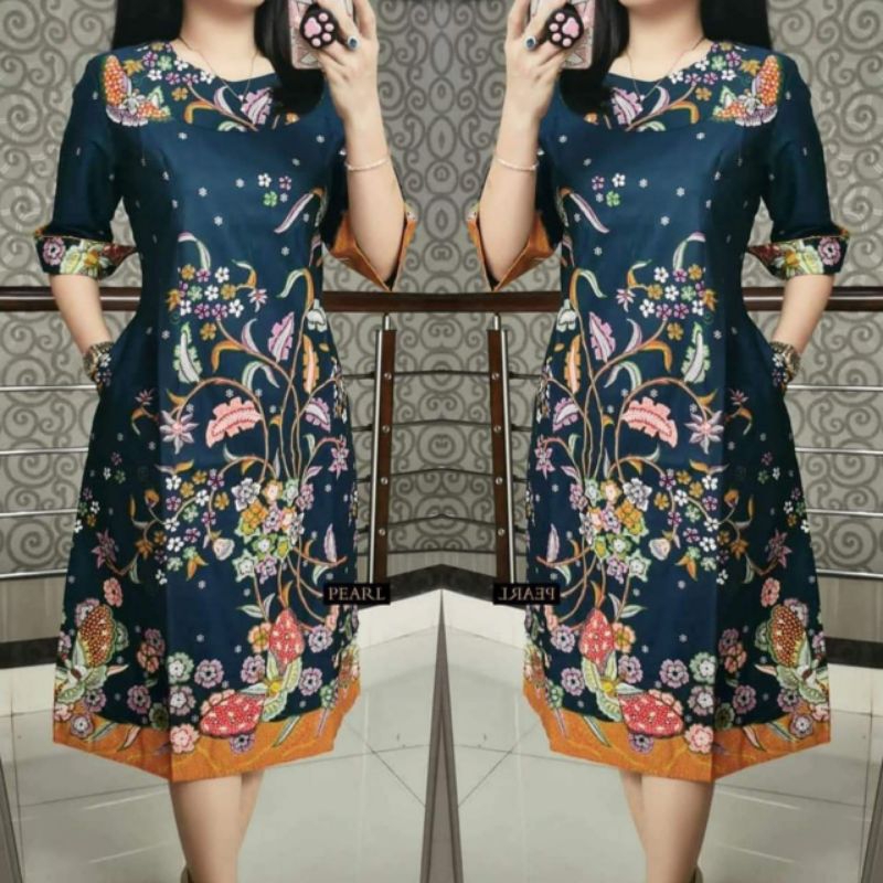 Mini Dress batik modern // dress batik jumbo bigsize / dress batik formal / dress kondangan // dress