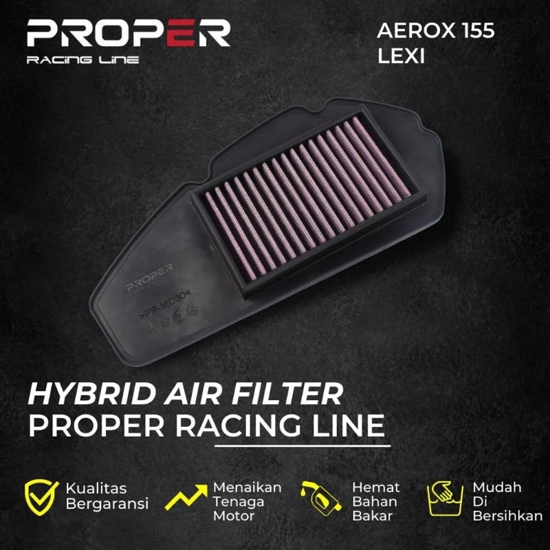 FILTER UDARA  AEROX 155/LEXI PROPER RACING LINE