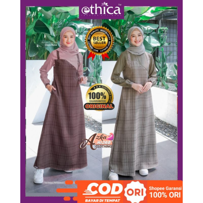 DRESS GAMIS ETHICA AYUMI 397 TERBARU ORIGINAL / GAMIS SIMPLE ELEGAN / GAMIS REMAJA KEKINIAN / GAMIS 