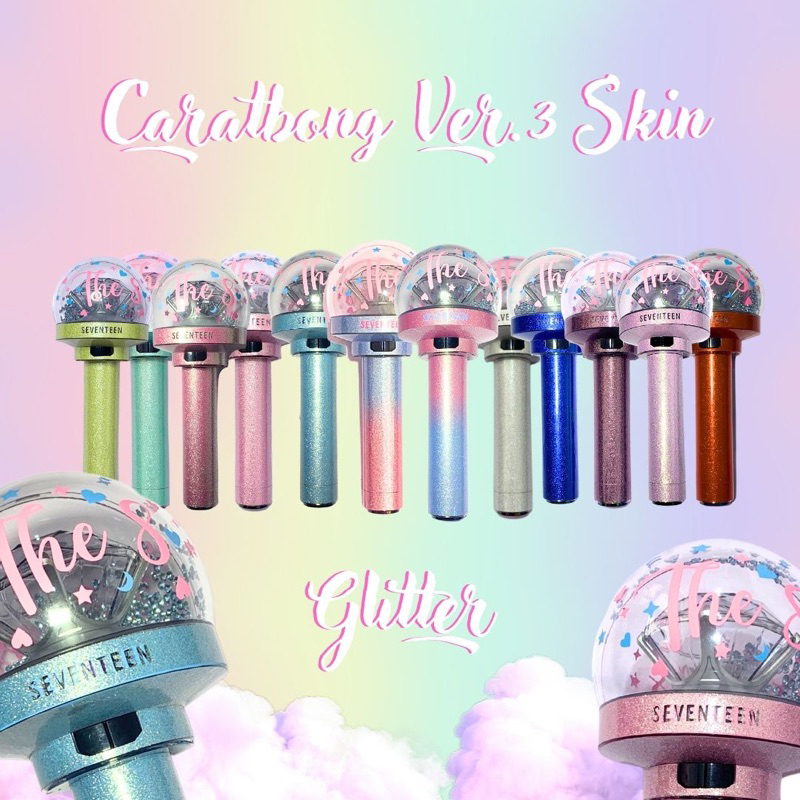 SKIN DECAL CARATBONG / SKIN DECAL LIGHT STICK SEVENTEEN VERSI 3