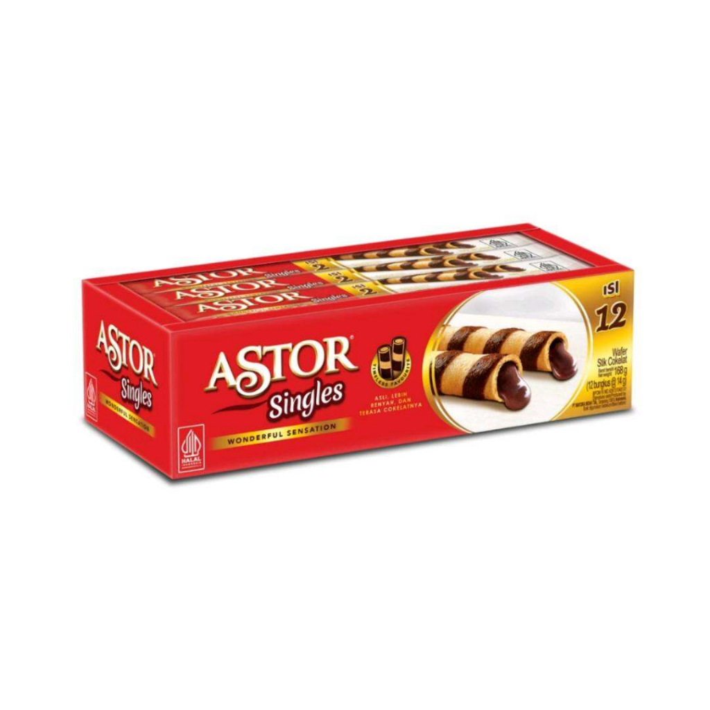 

astor singles per box isi 168 gr ( isi 12 x 14 gr )