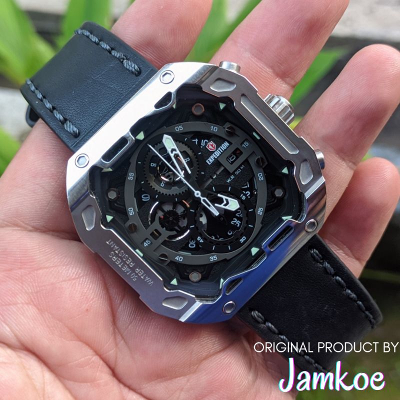 Jam Tangan Arloji Expedition Tipe E 6826 M Remaja Cowok Pria Analog Original Ori Murah Anti Air Stra