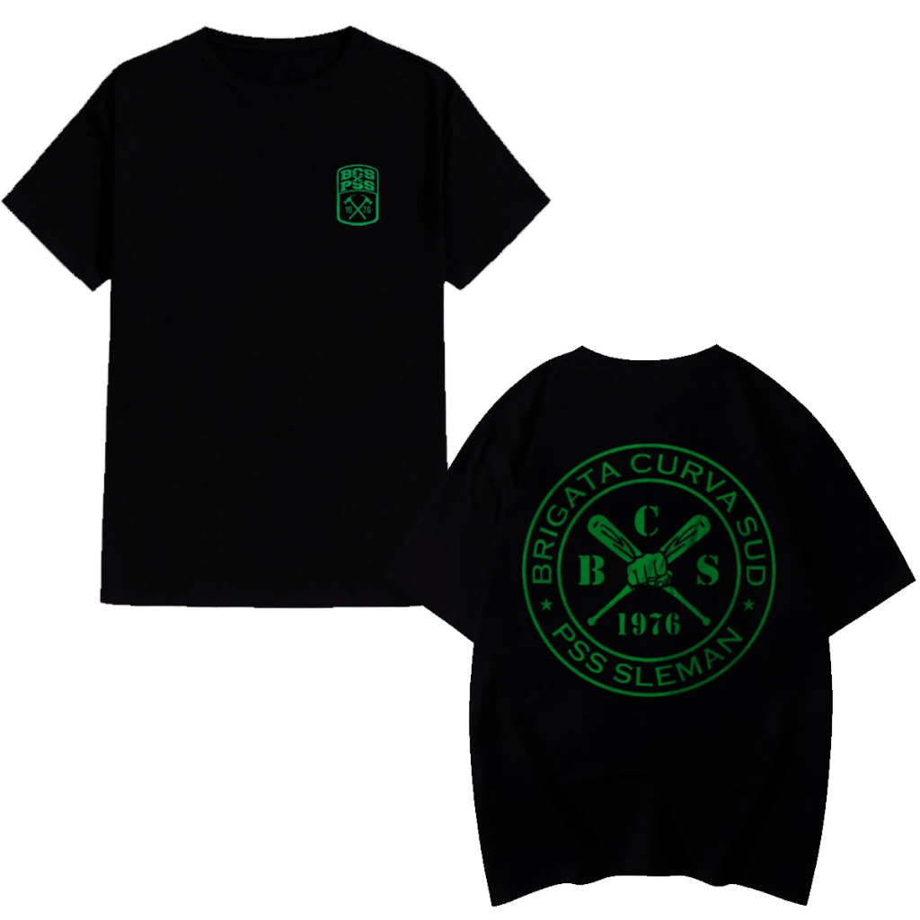 Kaos Distro PSS Sleman Fans BCS Katun Hitam