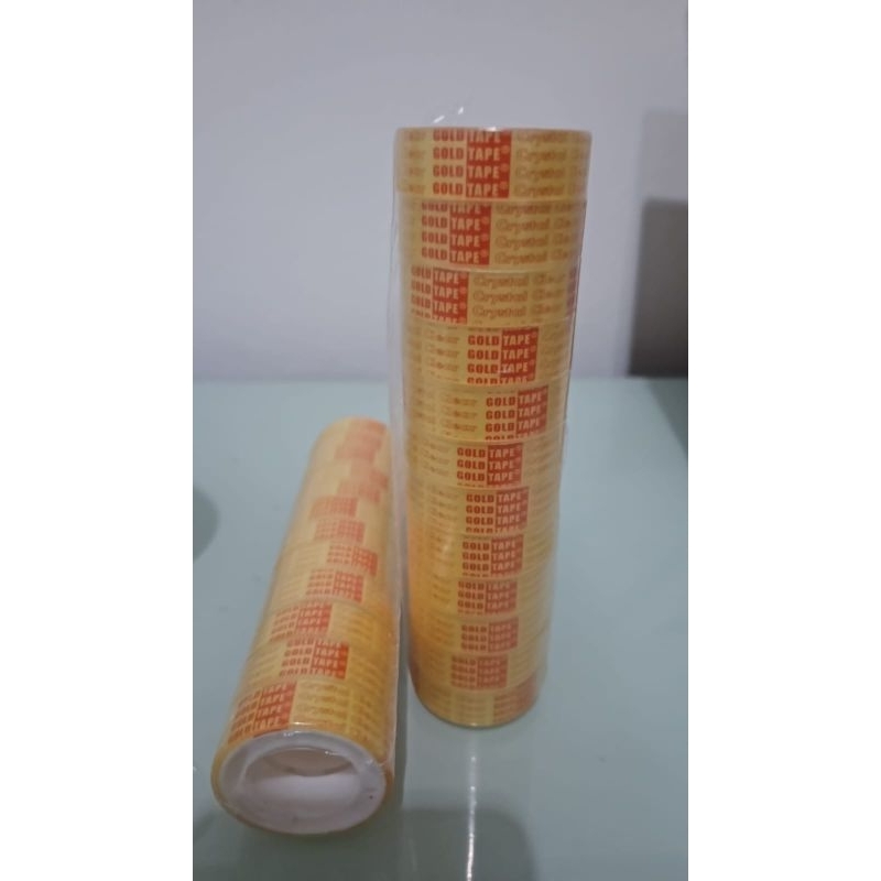 

[GROSIR 12 PCS] GOLDTAPE isolasi selotip kecil bening transparan 12mm murah