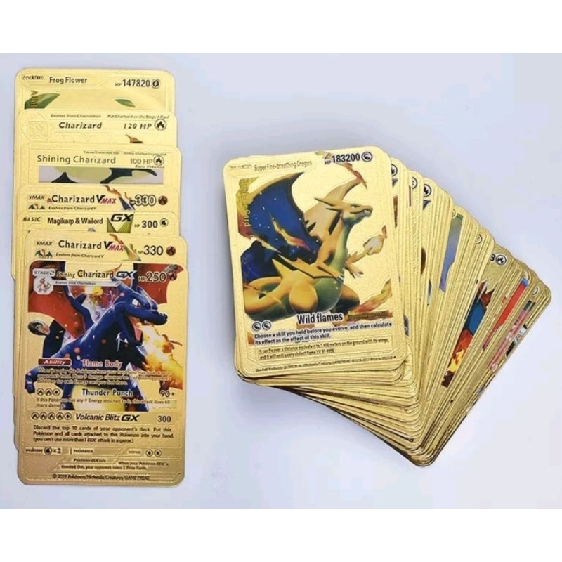 Kartu Pokemon Emas Timbul ECER Pokemon Card Gold