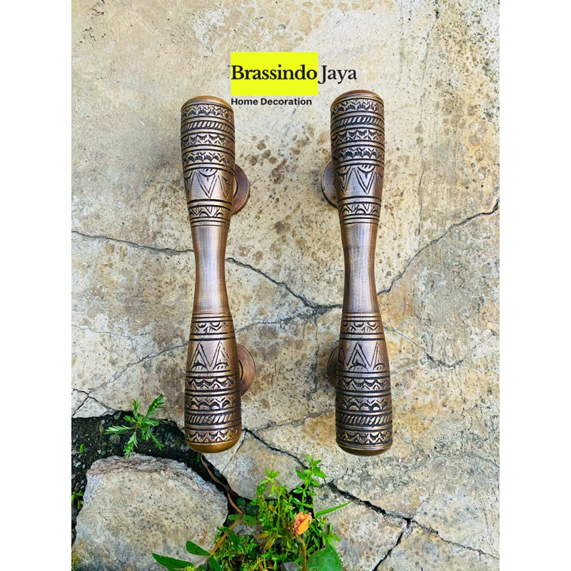 Handle Pintu Kuningan Ukir Egip / Handle Pintu Kuningan Antik