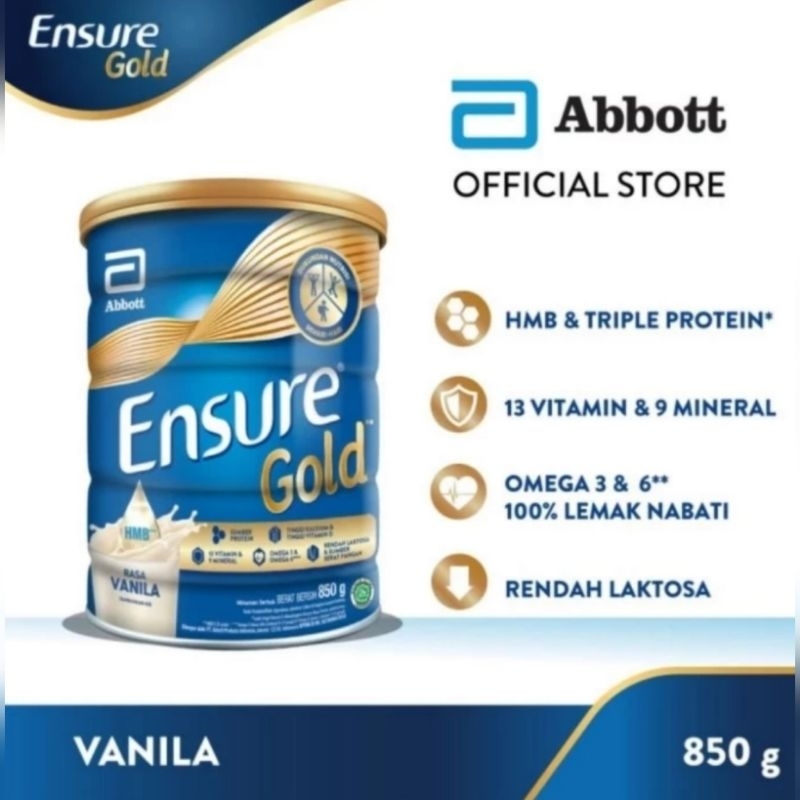 

ENSURE Gold VANILLA dan COKLAT 800 gram