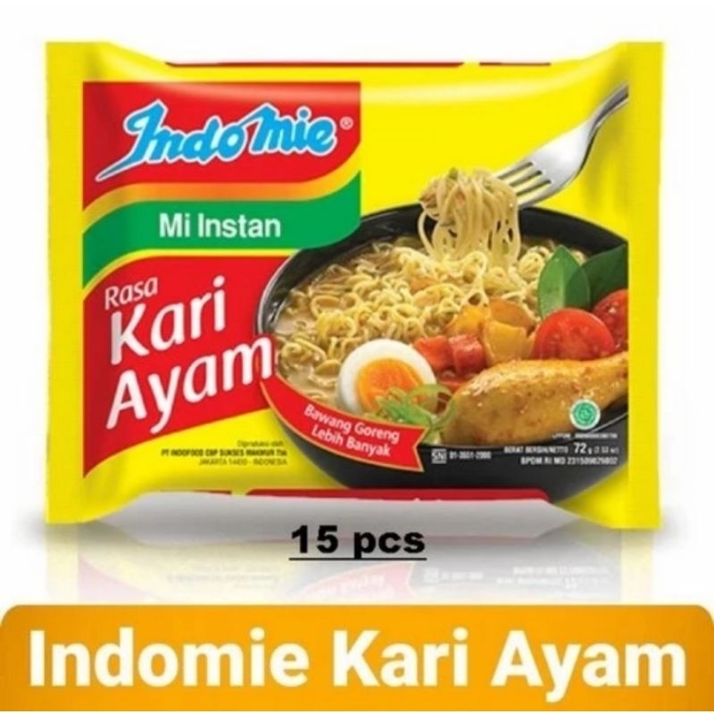 

Indomie Mi Instan Kuah Kari Ayam 15 Pc