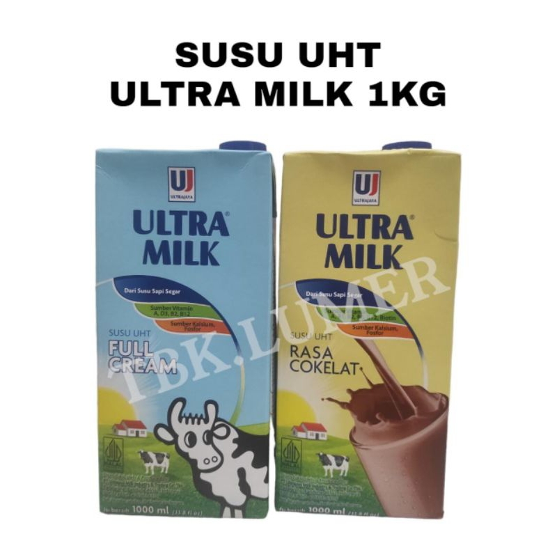 

ULTRA MILK UHT FULL CREAM DAN COKELAT 1L /susu cair