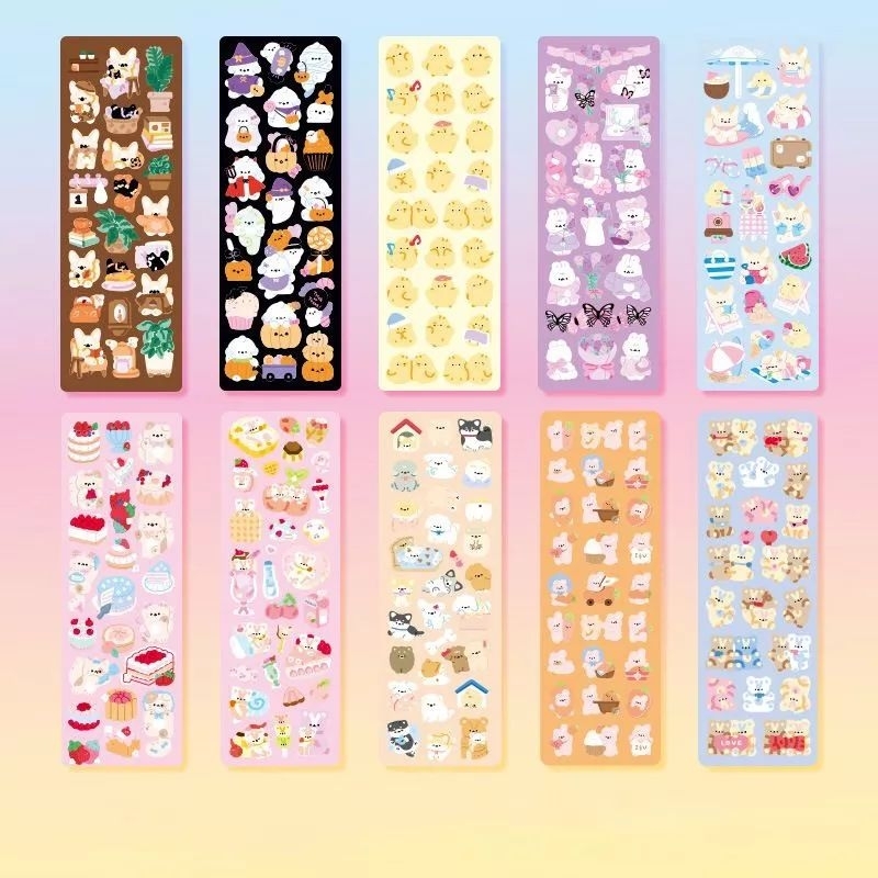 

SWEET ANIMALS - KEIVRYTHING Sticker Sheets Journal Planner Kawaii Aesthetic Kiss Cut