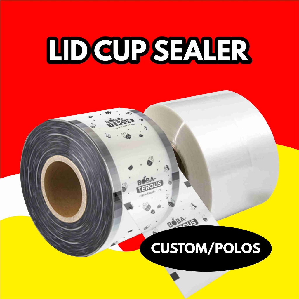 Lid Cup Sealer Custom Plastik Seal Cup Free Desain COD